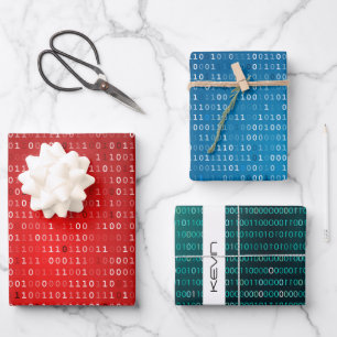 Feuilles papier d'enrobage de code binaire
