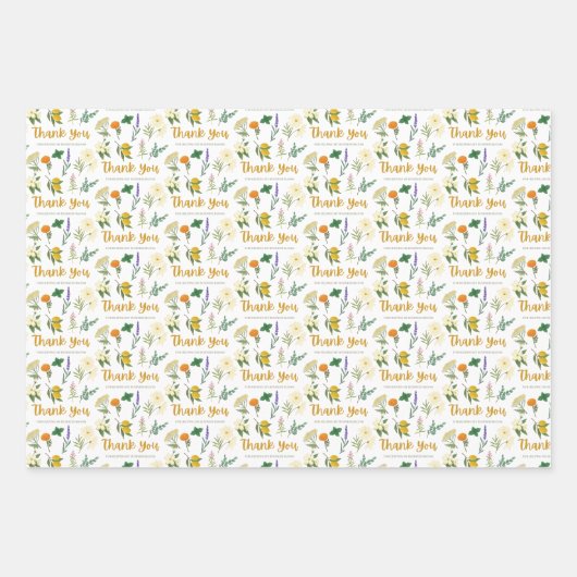 Feuilles papier d'enrobage de Merci (Devant)