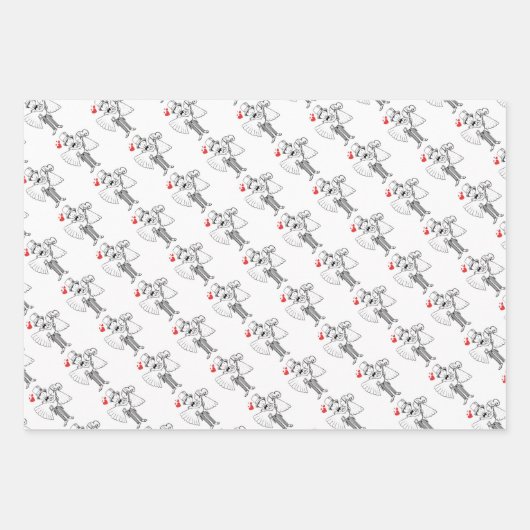 Feuilles papier d'enrobage mariage (Devant)