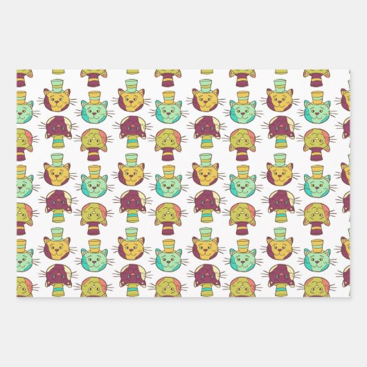 Feuilles papier d'enrobage Motif de chats (Devant 2)