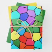 Feuilles papier d'enveloppement arc-en-ciel en ver (En situation)