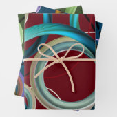 Feuilles papier d'enveloppement d'art Abstrait mod (En situation)