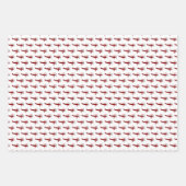 Feuilles papier d'enveloppement d'avion rouge (Devant)