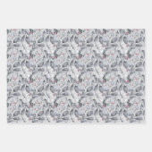 Feuilles papier d'enveloppement de Feuilles gris e (Devant 3)