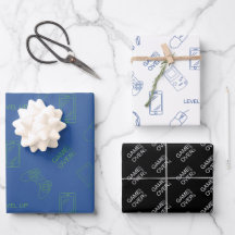 Feuilles papier d'enveloppement de jeux