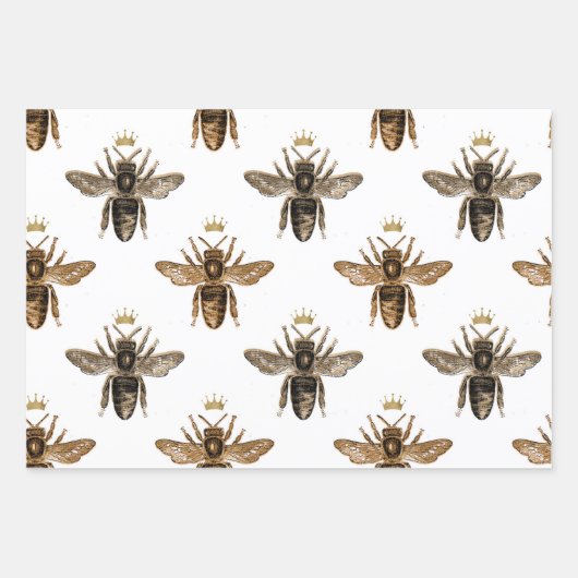 Feuilles papier d'enveloppement de l'abeille Queen (Devant)
