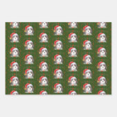Feuilles papier d'enveloppement de Noël pour chien (Devant 3)