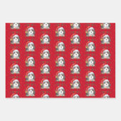 Feuilles papier d'enveloppement de Noël pour chien (Devant 2)