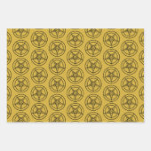 Feuilles papier d'enveloppement de pentagramme de  (Devant 3)