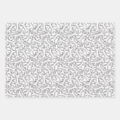 Feuilles papier d'enveloppement de thème de chien  (Devant 2)