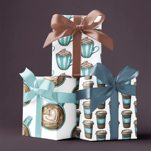 Feuilles papier d'enveloppement en latte de café