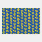 Feuilles papier d'enveloppement Gold Dreidel (Devant 2)