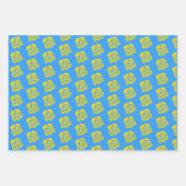 Feuilles papier d'enveloppement Gold Dreidel (Devant)