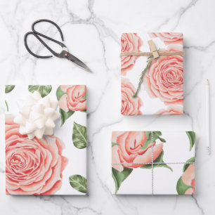 Feuilles papier d'enveloppement Rose
