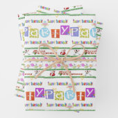 Feuilles papier enveloppant Joyeux Noël Anniversai (En situation)