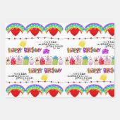 Feuilles papier enveloppantes Saint-Valentin (Devant)