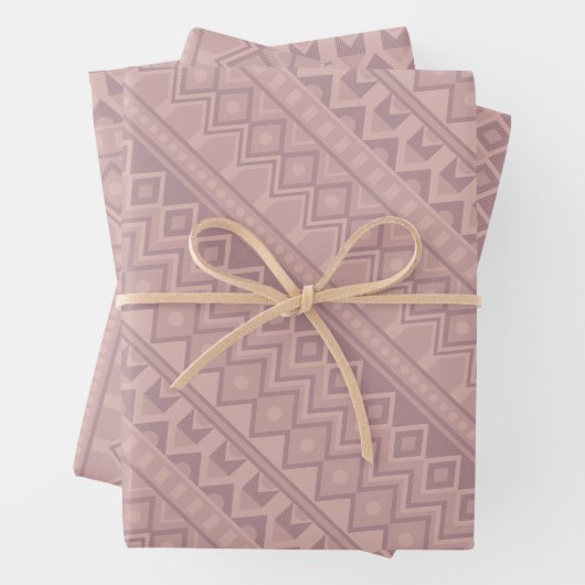 Feuilles papier Mauve Geo Wrapping (En situation)