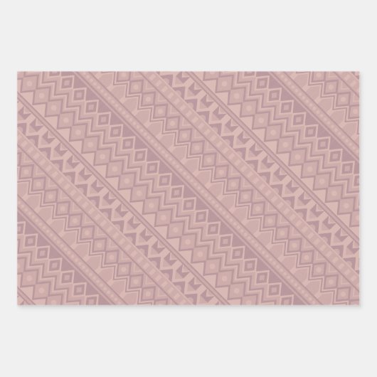 Feuilles papier Mauve Geo Wrapping (Devant)