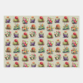 Feuilles papier Motif d'enveloppement d'aquarelle  (Devant 3)