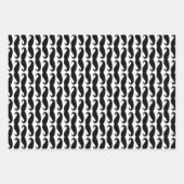 Feuilles papier motif enveloppant de moustache noi (Devant)