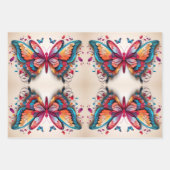 Feuilles Papier Papier à envelopper papillon (Devant 3)