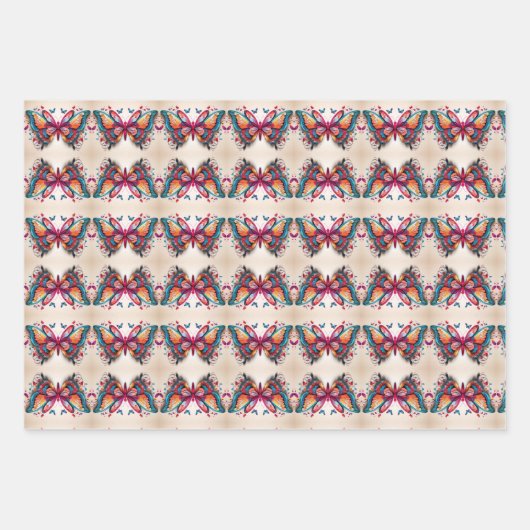 Feuilles Papier Papier à envelopper papillon (Devant 2)