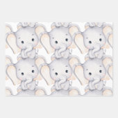 Feuilles papier pour éléphant bébé et enveloppemen (Devant)