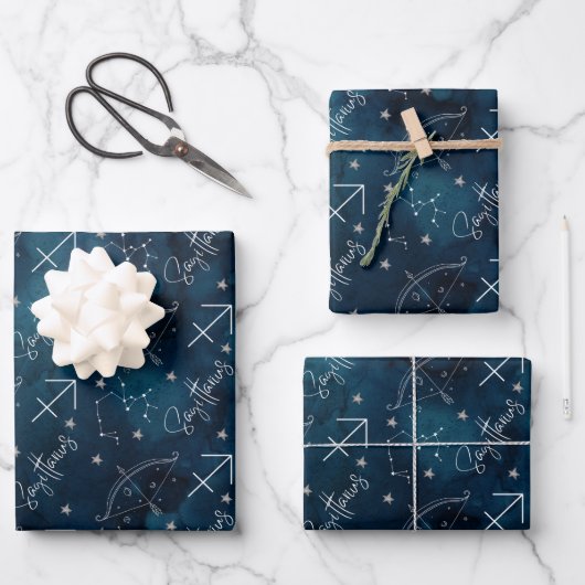 Feuilles papier Sagittarius enveloppant (Recto)