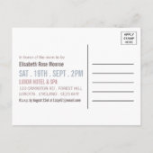 Feuilles papillons, Elegant Baby shower Invitation (Dos)