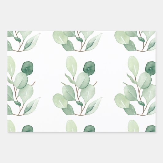 Feuilles pastel Eucalyptus vert (Devant)