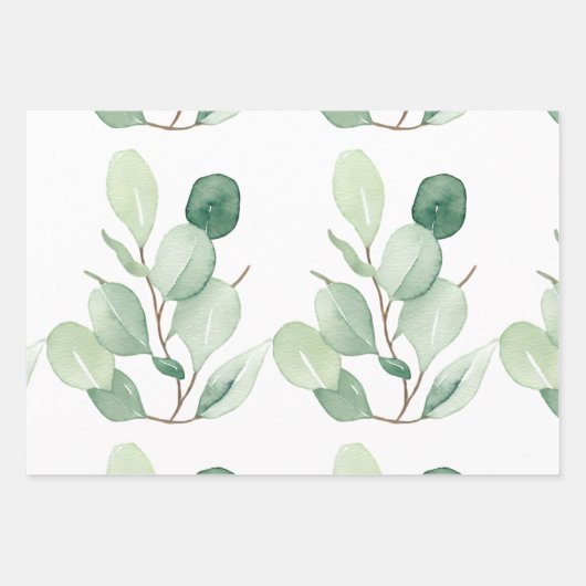 Feuilles pastel Eucalyptus vert (Devant 3)