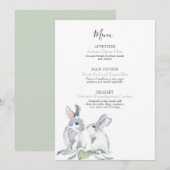 Feuilles Peintes et Menu Lapin de la Forêt à l'Aqu (Devant / Derrière)