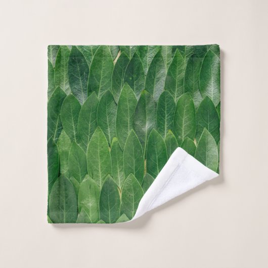 Feuilles plantes rouges (Gant de toilette)