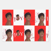 Feuilles plates en papier à envelopper Red Joy Con (Devant)