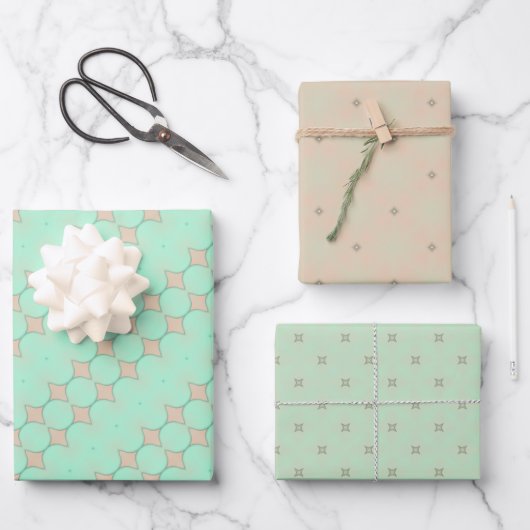 Feuilles plates en papier enveloppant Pastel Bliss (Recto)