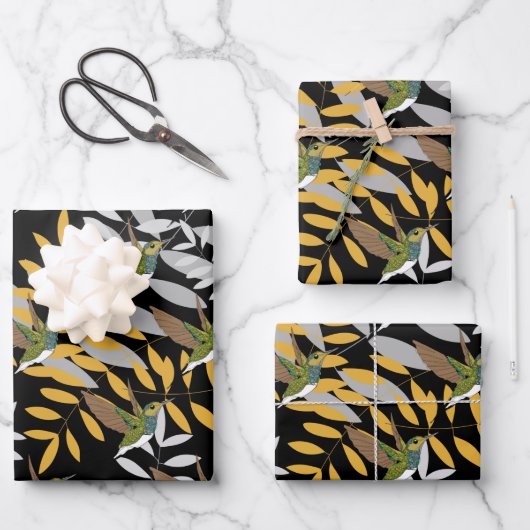 Feuilles plats de papier d'enveloppement de colibr (Recto)