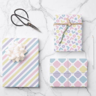 Feuilles plats en papier d'enveloppement pastel (s