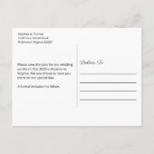 Feuilles printanières aquarelle mariage invitation (Dos)