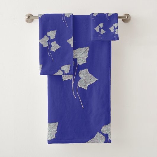 Feuilles qui tombent Bleu profond (En situation)