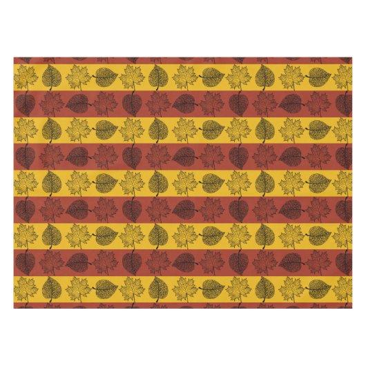 Feuilles rayés Saison Automne Nappe (Devant (Horizontal))