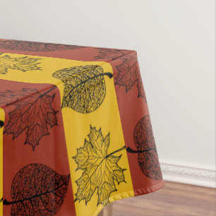 Feuilles rayés Saison Automne Nappe