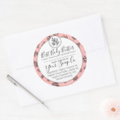 Feuilles Roses de Blush Scrub à sucre / Étiquette  (Enveloppe)