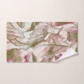 Feuilles roses et verts tombés (Serviette à main)