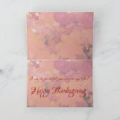 Feuilles rouge et or (3) Carte Thanksgiving (Intérieur)