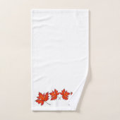 Feuilles rouges, feuilles d'érable, couleurs d'aut (Serviette à main)