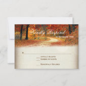 Feuilles Rustique Automne Mariage Automne Cartes R (Devant)