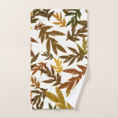 Feuilles Rustiques Automne Colorées et Fantaisiste (Serviette à main)