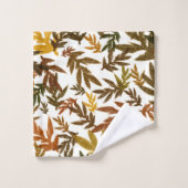 Feuilles Rustiques Automne Colorées et Fantaisiste (Gant de toilette)