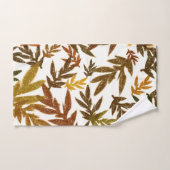 Feuilles Rustiques Automne Colorées et Fantaisiste (Serviette à main)