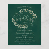 Feuilles rustiques Emerald Green BUDGET Mariage In (Devant)